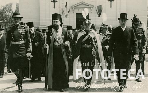 Mitropolitul Visarion Puiu, col. Gheorghe Teodorescu, gen. Florea Ţenescu şi Alexandru Lapedatu