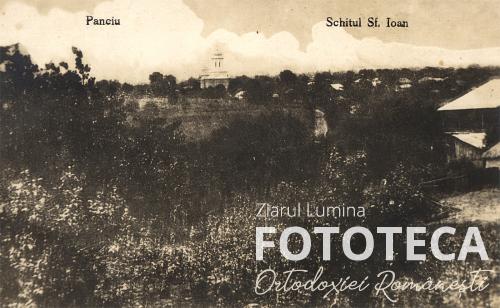 Carte poştală reprezentând Schitul „Sf. Ioan” de lângă Panciu, jud. Vrancea