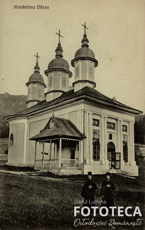 Carte poştală cu biserica mănăstirii Durău, jud. Neamţ