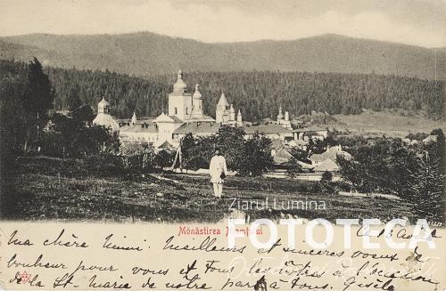 Carte poştală reprezentând mănăstirea Neamţ