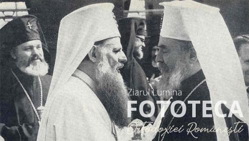 Primirea patriarhului Justinian de către Chiril al Bulgariei la sosirea la Sofia