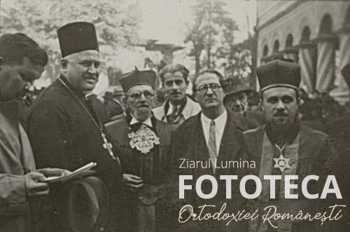 Preotul Constantin Burducea, rabinii Alexandru Şafran şi Mozes Rosen la congresul „preoţilor democraţi”