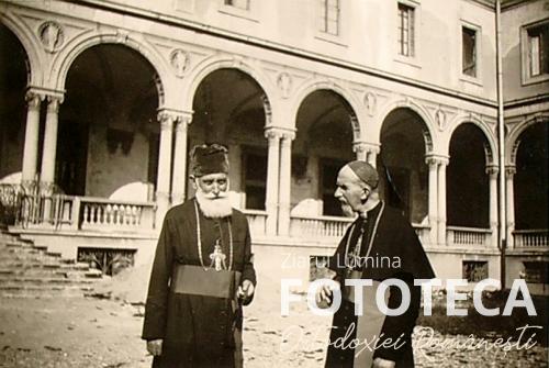 Mitropolitul Visarion Puiu cu episcopul catolic de Verona din Italia