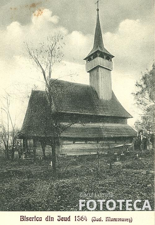 Carte poştală reprezentând biserica de lemn din Ieud, jud. Maramureş aaa