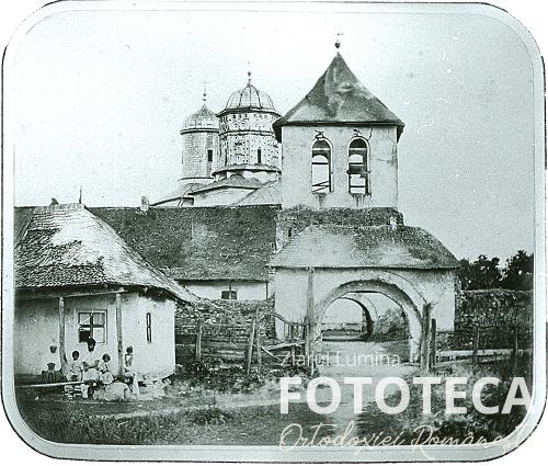 Reproducere după o fotografie reprezentând biserica Stelea din Târgovişte