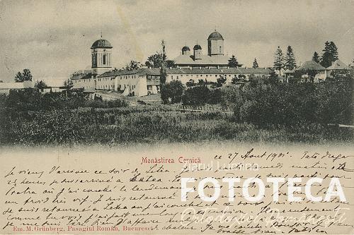 Carte poştală reprezentând mănăstirea Cernica, jud. Ilfov