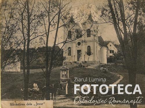 Carte poştală reprezentând biserica mănăstirii „Sf. Ilie de la Izvor” sau Vasiova, jud. Caraş-Severin