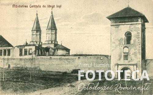 Carte poştală reprezentând mănăstirea Cetăţuia de lângă Iaşi