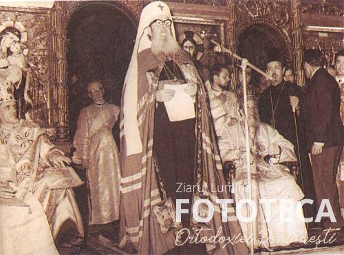 Patriarhul Iustin Moisescu la înscăunare