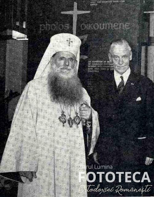 Patriarhul Justinian şi Visser`t Hooft, preşedintele Consiliului Mondial al Bisericilor