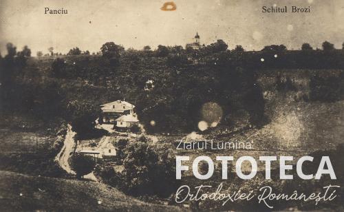 Carte poştală reprezentând Schitul Brazi de lângă Panciu, jud. Vrancea