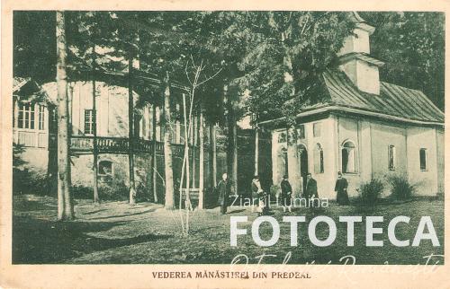 Carte poştală privind mănăstirea Predeal, jud. Braşov