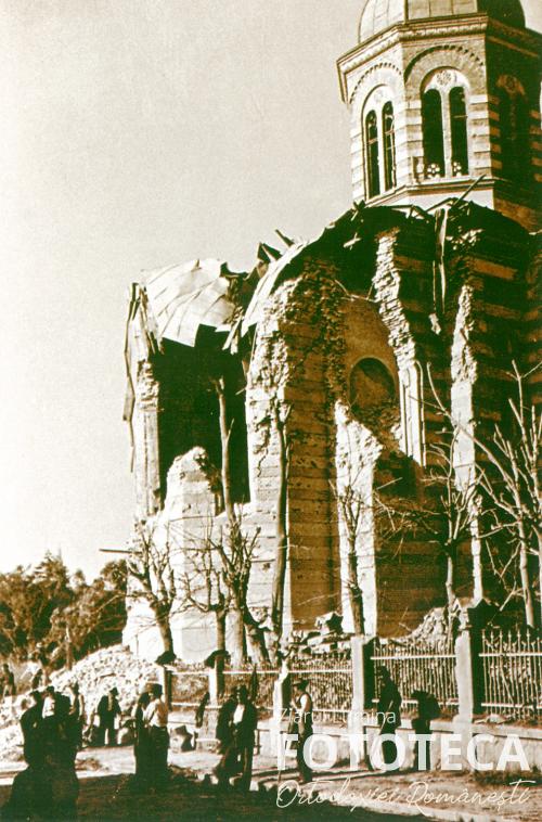 Catedrala „Sf. Apostoli Petru şi Pavel” afectată de bombardamentele sovietice din 3 august